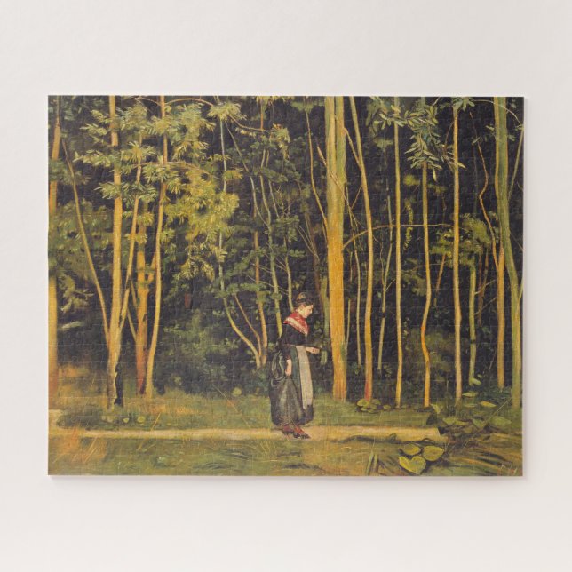 Walking at the Forest Edge (by Ferdinand Hodler) Jigsaw Puzzle (Horizontal)