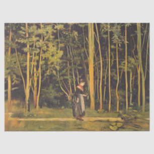 Walking at the Forest Edge (by Ferdinand Hodler) Tissue Paper