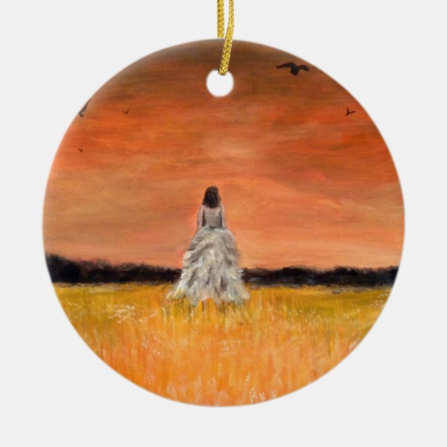 Walking Away with Dignity Ceramic Tree Decoration (Front)