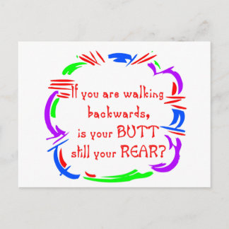 Walking Backward Postcard
