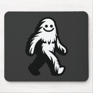 Walking Bigfoot - Smiling Sasquatch Funny Cryptid Mouse Pad