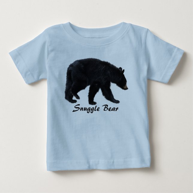 Walking Black Bear Animal Lover Baby Baby T-Shirt (Front)