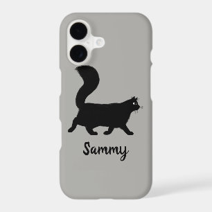 Walking Black Kitty Cat with Custom Text