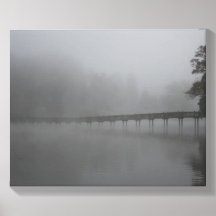 Walking bridge in the mist.