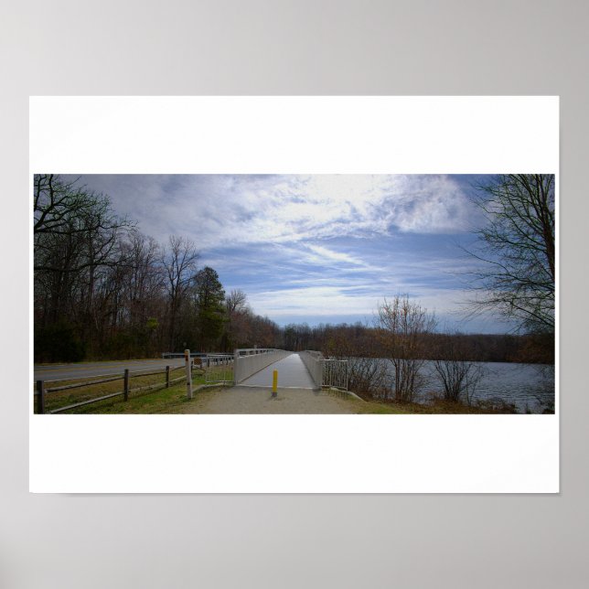Walking Bridge Waterscape Poster (Front)