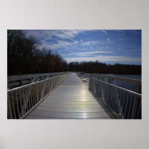 Walking Bridge Waterscape Poster