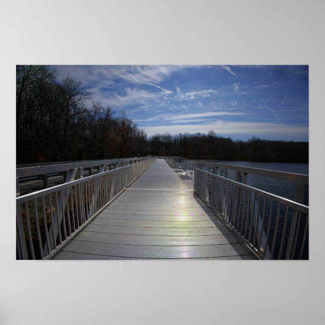 Walking Bridge Waterscape Poster (Front)