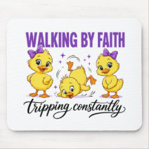 Walking By Faith Ducks Mouse Pad 