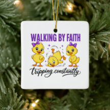 Walking By Faith Ducks Ornament 
