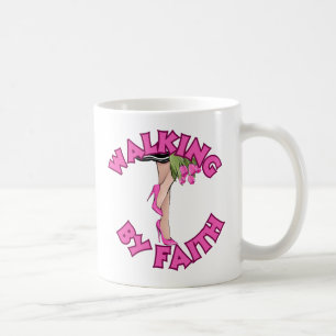Walking by Faith - Inspirational Christian Quote Coffee Mug