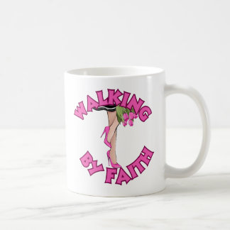 Walking by Faith - Inspirational Christian Quote Coffee Mug