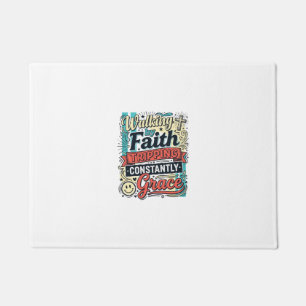 Walking by Faith Saved by Grace Vintage Shirt Doormat