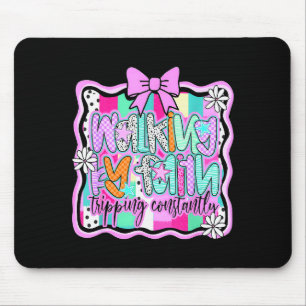 Walking By Faith Tripping Constantly Christian Bib Mouse Pad