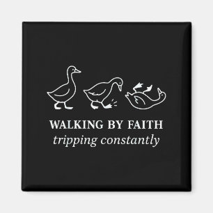Walking By Faith Tripping Constantly Christian Jes Magnet