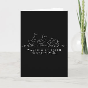 Walking By Faith Tripping Constantly Funny Christi Card