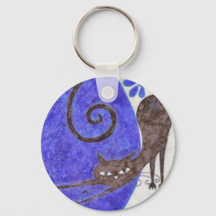 Walking Cat Key Ring
