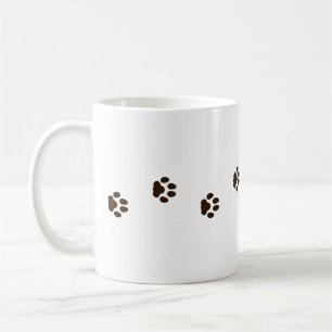 Walking Cat Paw Prints Feline Tracks Coffee Mug