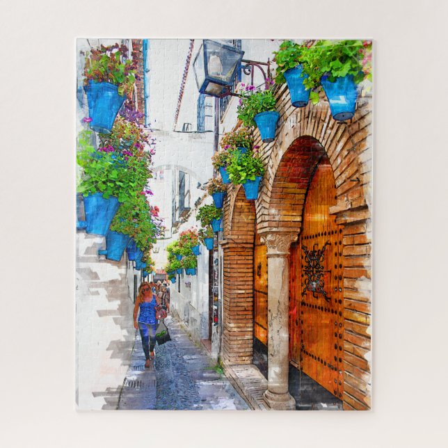 Walking Cordoba's Alley -Spain Jigsaw Puzzle (Vertical)