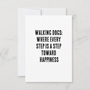 Walking dogs: where every step is a step towards thank you card