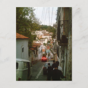 Walking down the mountain side in Taxco Postcard
