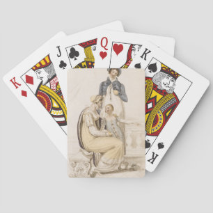 Walking Dresses, fashion plate from Ackermann's Re Playing Cards