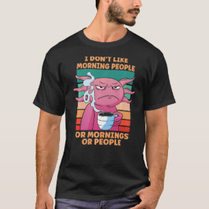 Walking Fish Salamander Lizard Coffee Axolotl T-Shirt