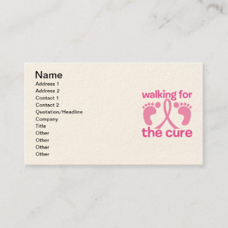 Walking For The Cure Business Card