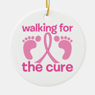 Walking For The Cure Ceramic Tree Decoration