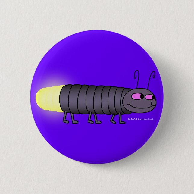 Walking Glowworm Button (Front)