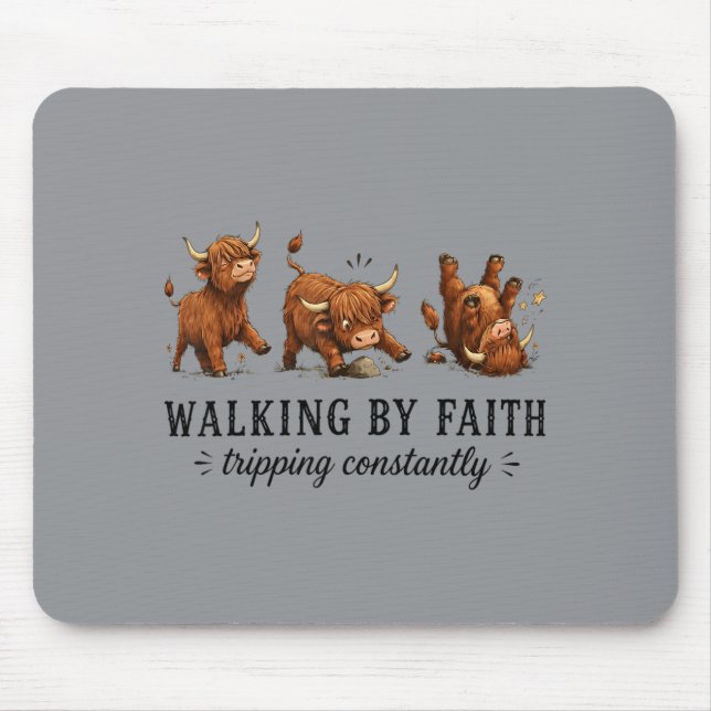 Walking Graphic Mouse Pad (Front)