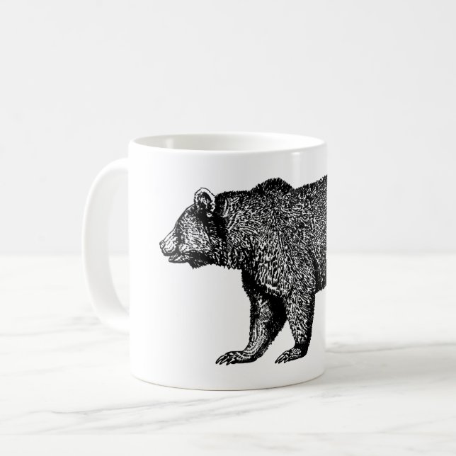 Walking Grizzly Bear Coffee Mug (Front Left)