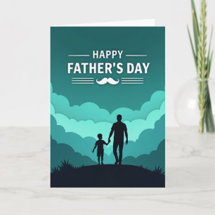 Walking Hands Fathers Day Card