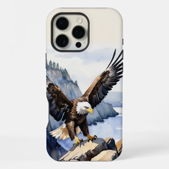 Walking Hiking Nature Wilderness Mountains Eagle iPhone Case (Back)