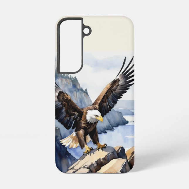 Walking Hiking Nature Wilderness Mountains Eagle Samsung Galaxy S22 Case (Back)