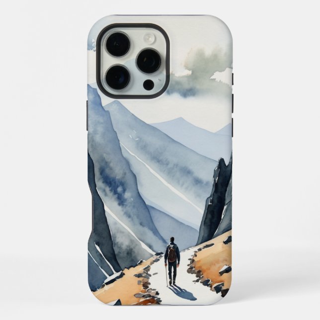 Walking Hiking Nature Wilderness Mountains iPhone Case (Back)