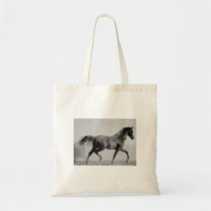Walking Horse Black & White Tote Bag