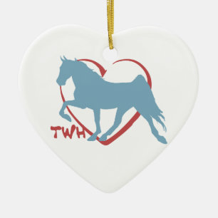 Walking Horse Lover Ceramic Tree Decoration