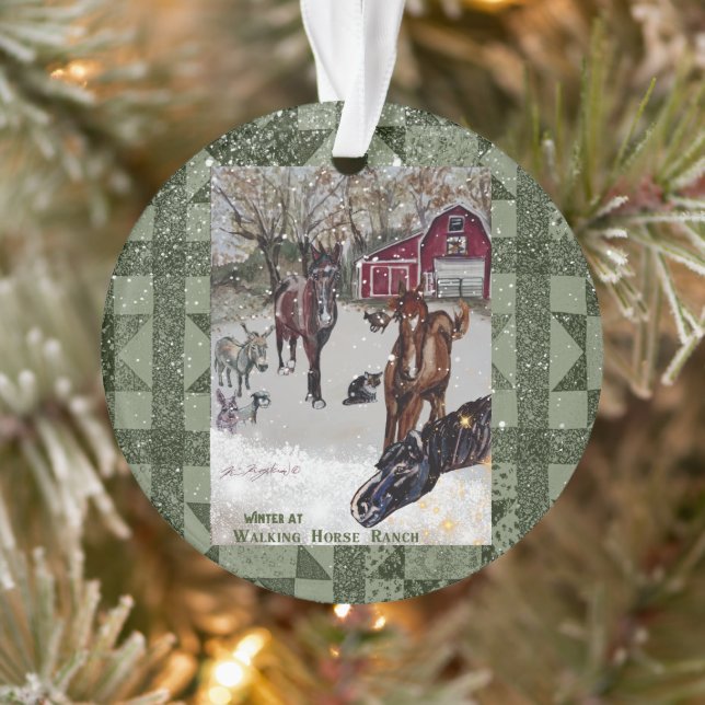 walking horse ranch ornament (Tree)