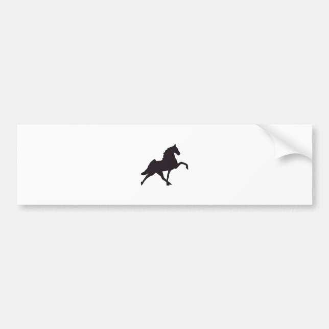 Walking Horse Silhouette Bumper Sticker (Front)