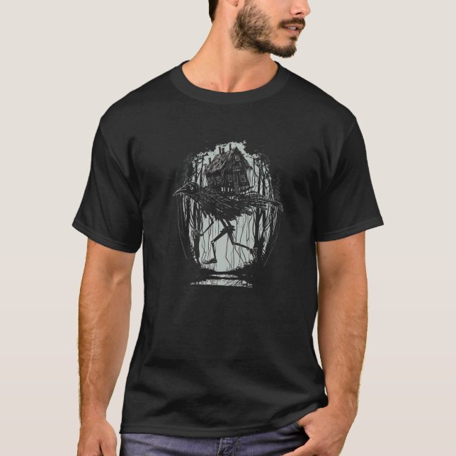 Walking House on Chicken Legs Slavic folklore Baba T-Shirt (Front)