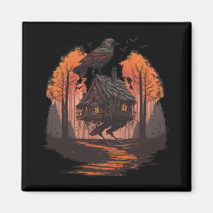 Walking House On Chicken Legs Slavic Folklore Yaga Magnet