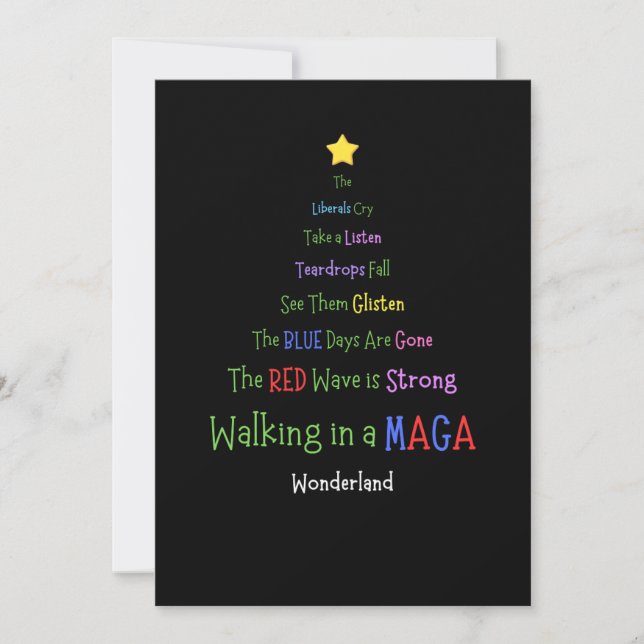 Walking in a MAGA Wonderland Holiday Card (Front)