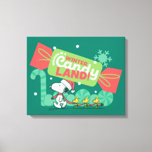 Walking In A Winter Candy Land! Canvas Print