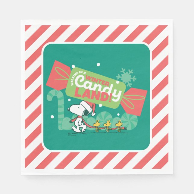 Walking In A Winter Candy Land! Napkin (Front)