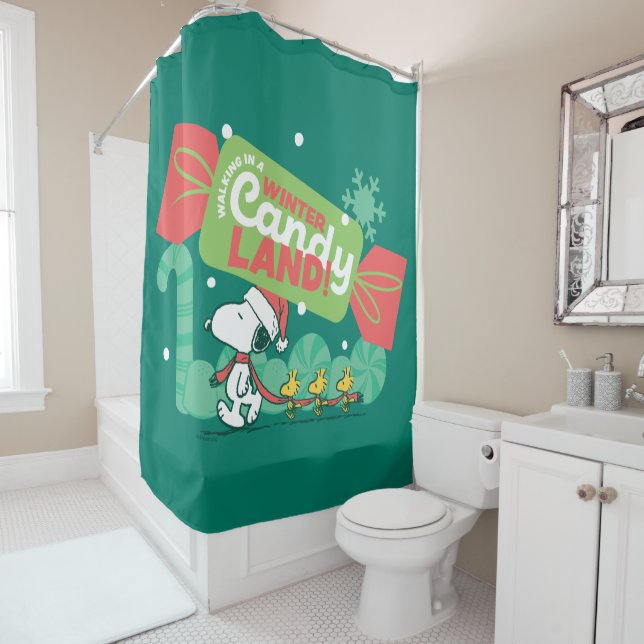 Walking In A Winter Candy Land! Shower Curtain (In Situ)