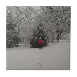 Walking In A Winter Wonderland Ceramic Tile
