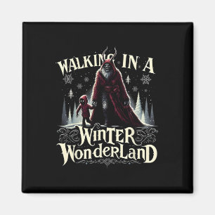Walking In A Winter Wonderland Krampus Dark Winter Magnet