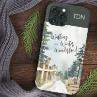 Walking in a Winter Wonderland Landscape Monogram