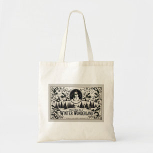 Walking in a Winter Wonderland Snowman Tote Bag