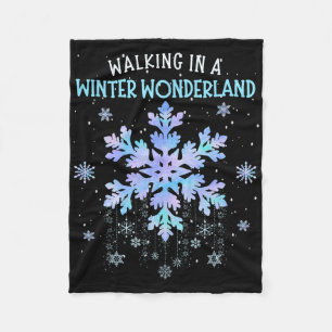 Walking In A Winter Wonderland Tie Dye Snowflake C Fleece Blanket